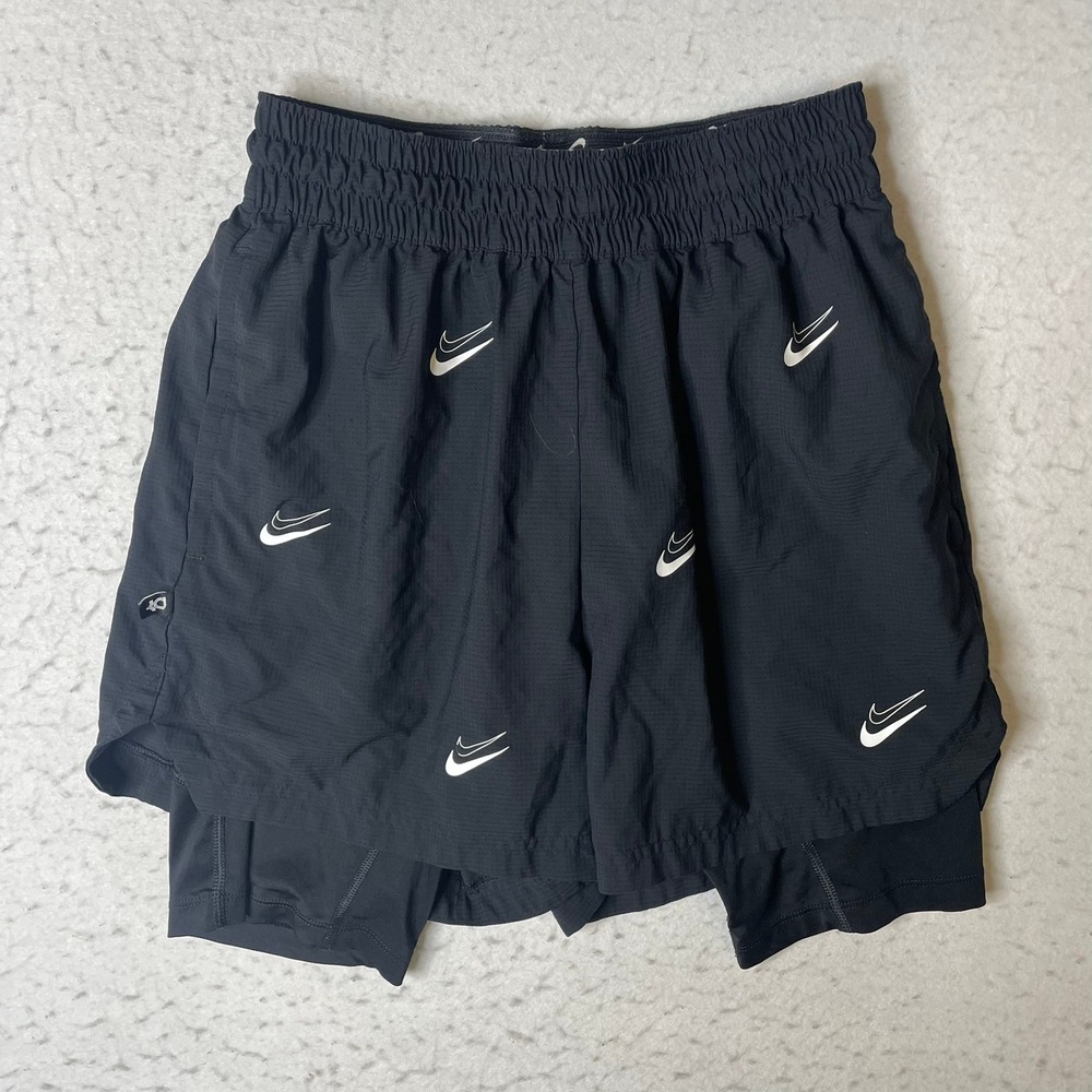 Nike Kevin Durant KD Easy Shorts S Black Dri-Fit 2-in-1 Liner Basketball Swoosh